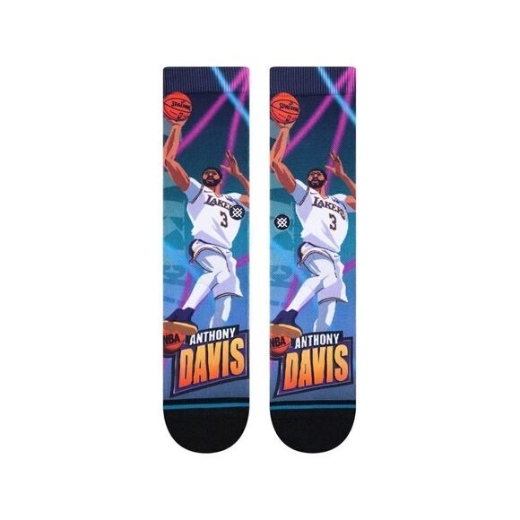 Stance X NBA Anthony Davis Fast Break Socks Crew Length Infiknit LA Lakers L - Picture 4 of 9